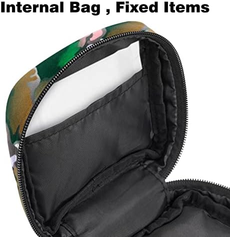 Оријукан санитарна торба за складирање на салфетка, преносна менструална подлога за патенти, торбичка за складирање на тампон за жени девојки, апстрактна маскирна