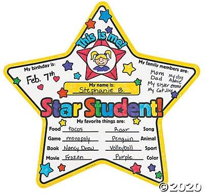 Ѕвезда Студент Постер - 30 Боја Свој Активности - Училница Наставникот Материјали И Дома Образовни