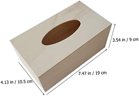 Тофику 8 Парчиња Кутија За Марамчиња За Хартија За Изработка На Недовршена Дрвена Кутија За Ткиво Држач За Салфетки Глина За