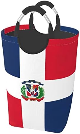 Знаме На Доминиканската Република Бејзбол Перење Ја Попречуваат Корпата За Складирање Играчки Облека Организатор Корпа За Домашна Бања