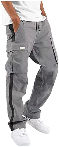 Карго панталони за мажи со џебови ， машки панталони редовно вклопуваат карго панталони, џогирање панталони за панталони со панели за