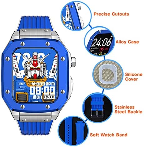 ТЕКСУМ ЗА Apple Watch Band Серија 8 Легура Часовник Случај 45mm 42mm Метална Рамка Модификација Мод Комплет Додатоци за Iwatch