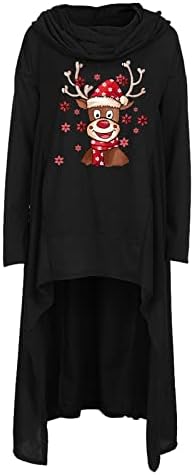 Uikmnh женски худи блуза со долги ракави, обичен пролетен џеб џеб со качулка, неправилен пом
