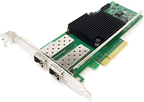Hinyseno Dual Port 10GBE SFP+ Fiber Optic PCI-Express x 8 NICS Gigabit Ethernet Server Adapter 2 Port Network Controller картичка