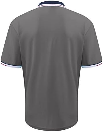 Кошули со кратки ракави на Ymosrh кратки ракави во боја на контраст Спорт мода со кратки ракави кошули Поло кошули за мажи