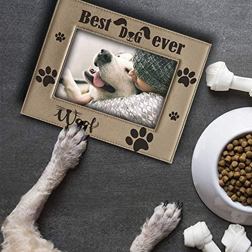 Бела Буста - Најдоброто куче досега - врежана кожа Подарок за рамка за слика на кучиња за lубител на кучиња