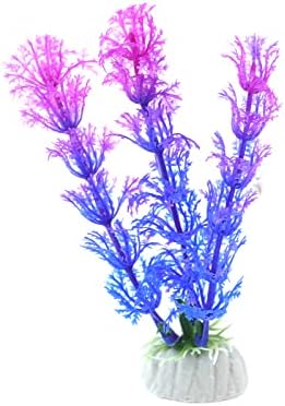 Гезатис Аквариум Растенија Риба Резервоарот Украси Пластични Растенија, Виолетова, 10 Пакет
