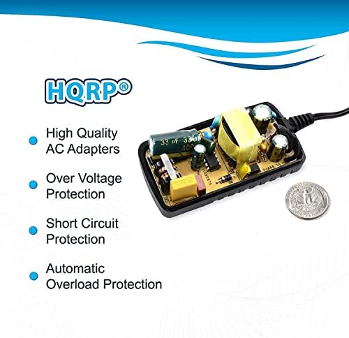 HQRP 12V AC адаптер компатибилен со Seagate 3TB SRD00F2 ST3200823A-RK Надворешен кабел за напојување со напојување на хард диск [UL