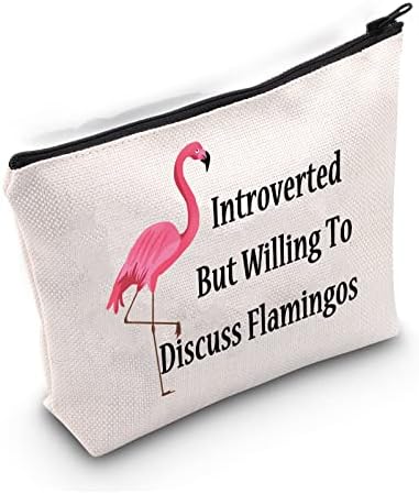 ЛЕВЛО Смешни Фламинго Љубовници Подароци Интровертни Но Подготвени Да Разговараат За Фламинго Шминка Кеси Фламинго Фанови Подароци