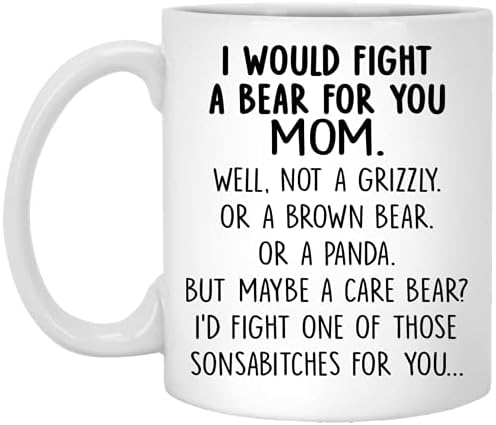 Би се борела со мечка за тебе мама кригла подароци за матура за мама од тато 11oz
