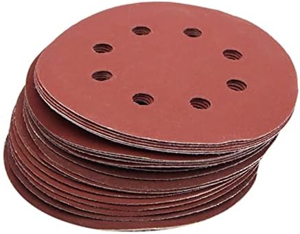 ZSBLXHHJD Абразивен пакет со шкурка од 20 5 /125мм шкурка со тркалезни дискови окови со 8 дупки за пескарење на диск 40-2000 алатки за