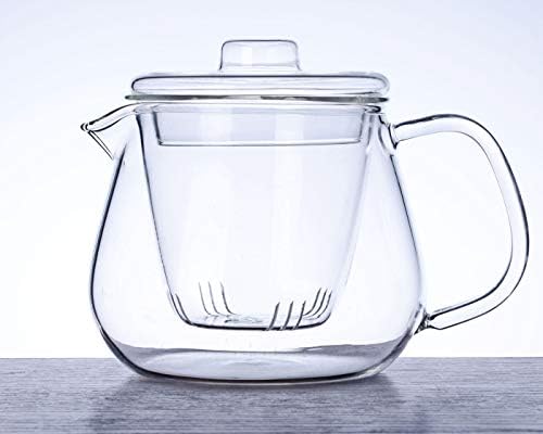 1 парчиња 485мл отпорен на топлина чиста стаклена чајник чај чај сад со стаклен инфузер со капак
