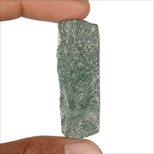 GemHub Природна сурова груба зелена жад лабава гемстон заздравување кристал за повеќекратни намени- 57,4 ct.