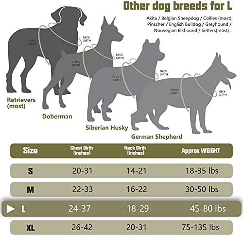 Аурот тактичка кучиња со тешка и рефлексивна јака за кучиња за средни големи кучиња