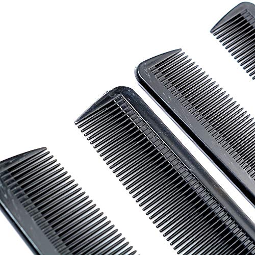 N/A 5 парчиња професионални чешли за коса Комби за чешли од салон Барбер чешел Анти-статични алатки за стилизирање на косата за
