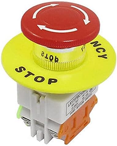 Bholsa Red Mushroom Cap 1NO 1NC DPST итен стоп копче за прекин на копчето AC 660V 10A