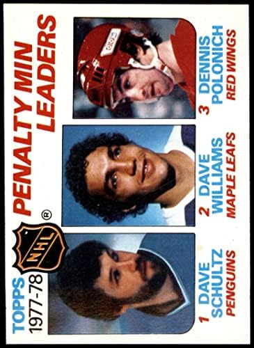 1978 година Топс 66 лидери на лигата Дејв Шулц/Тигар Вилијамс/Денис Полонич Пенкинс/Лисја од јавор/црвени крилја НМ/МТ Пенкинс/Лисја