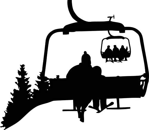 Ски Лифт Ѕид Налепница Ски Ѕид Декор Знак Ски Ѕид Уметност Скијање Винил Налепница Спорт Скијач Подароци Фитнес Печатење Ски