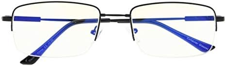 Чесблу Флексибилни Очила За Филтрирање На Сина Светлина Титаниумски Компјутерски Очила Мажи Читање
