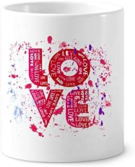 Денот на вљубените Розова Љубов Сликарство Четка За Заби Држач За Пенкало Кригла Керамички Држач Чаша За Моливи
