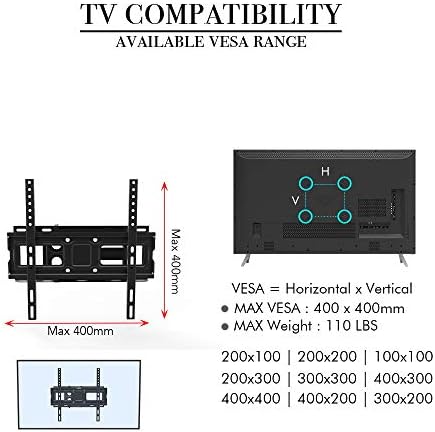 XYYSSM Universal Tv Штанд - 32-60 Инчен Едно Нишало Голем Базен Тв Штанд Tmdd - 102 Лого 35Kg/Vese400400/Горниот И Долниот-10~10°