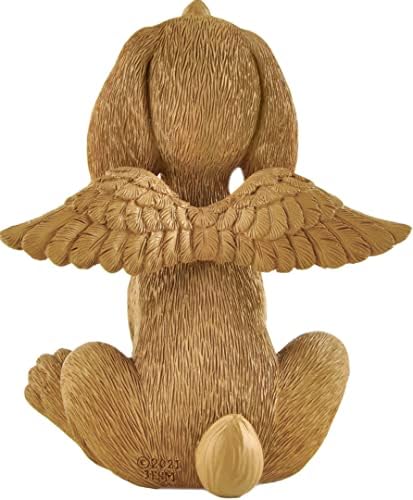 Меморијален спомен -меморијал кафеав зајаче зајак ангел фигура со ангелски крилјаци за губење на симпатии подарок - колекција Среќна зајаче