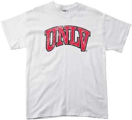 NCAA UNLV бунтовници 100-процентни пред-скратени гроздобер лак кратки ракави за кратки ракави