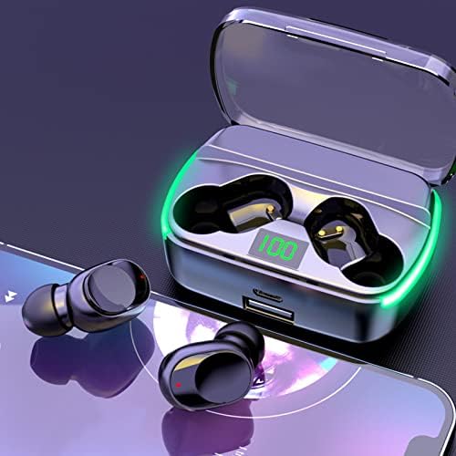 симоид Блутут 5.3 Безжични Слушалки Со Куќиште За Безжично Полнење, Слушалки Во Уво Со Ладно Светло За Дишење, Водоотпорен Квалитет На Звукот