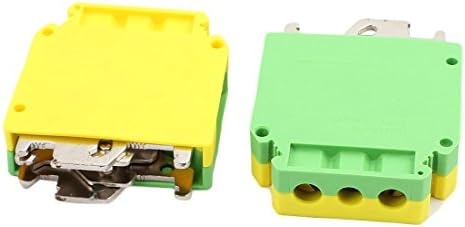 AEXIT 2PCS USLKG35 Аудио и видео додатоци 800V 125A Wire Wire Cable Mount Mounter Terminal Block Connectors & Adapters Yellow Green
