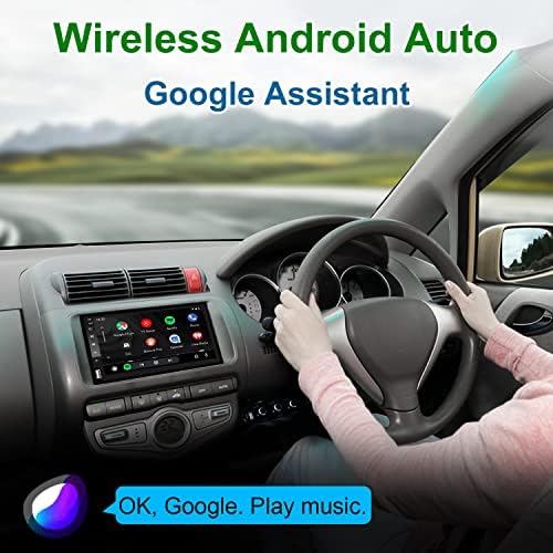 7 Инчен Двоен Дин Автомобил Стерео Безжичен Карплеј Андроид Авто Екран На Допир Автомобил Радио Со Bluetooth AirPlay Am/FM Радио Во Цртичка