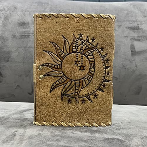 Sun and Moon Journal and Owl Emboss Leather Journal за мажи и жени
