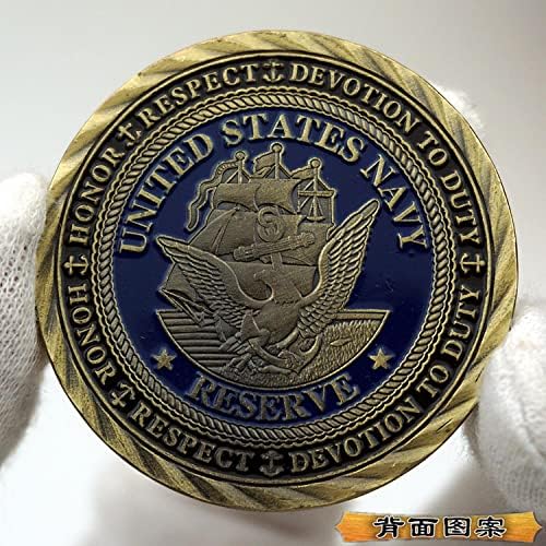 Американска морнарица ја закотви комеморативната монета бронзена позлатена воена предизвик медал за посветеност на монети колекционерски