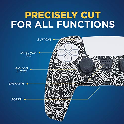 PS5 Силиконски гел контролер за контрола на контролорот на кожата компатибилен за Sony PlayStation 5, компатибилен за додатоци на