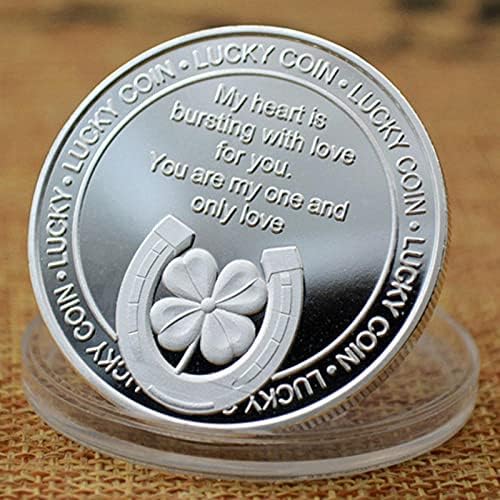 Љубов Среќа Метал Занает Монета Сребрена Обложена Комеморативна Монета Врежана Комеморативна Печат Колекција Подарок Монета