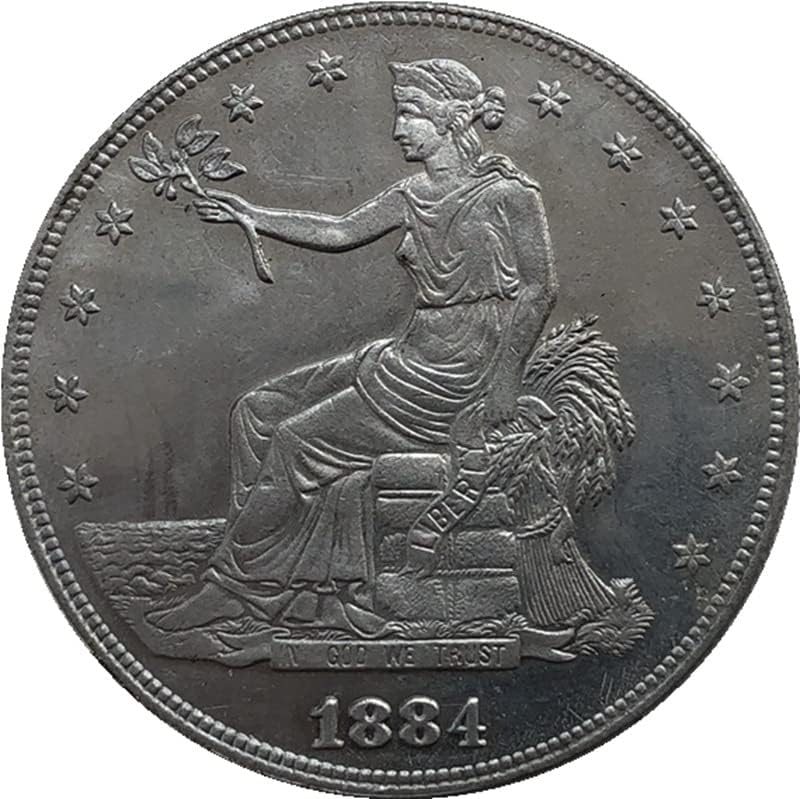 1884 Американски Монети Месинг Сребрени Антички Занаети Странски Комеморативни Монети Колекција