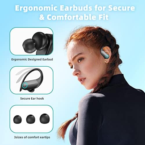 Безжични Спортски Слушалки За Уши Bluetooth Слушалки 36 часа Репродуцирајте Водоотпорни Спортски Слушалки За Безжично Полнење Дигитален LED ДИСПЛЕЈ