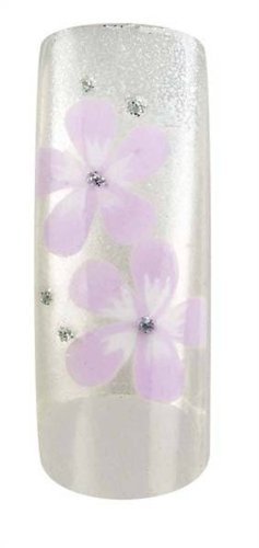 Совети за нокти со воздушни четки за кала, поставени сребрени и виолетови цвеќиња 87758+ датотека за нокти на Авива+ лепак за нокти