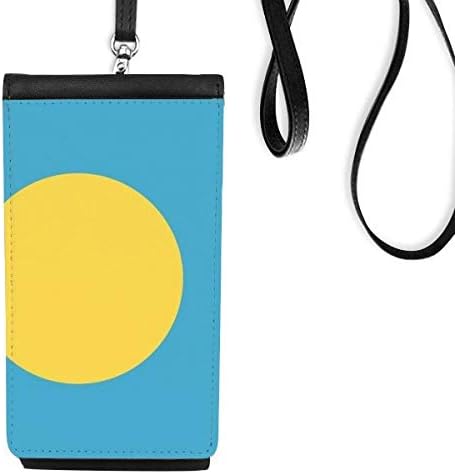 Палау Национално знаме Океанија, земја симбол Телефонски паричник чанта што виси мобилна торбичка црн џеб