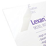 Лексан лист - Поликарбонат - .030 - 1/32 дебела, чиста, 12 x 12 номинална