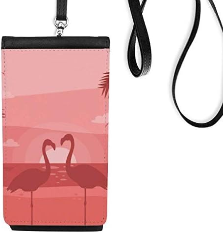 Флеранго пар црвен самрак Телефонски чанта што виси мобилна торбичка црн џеб
