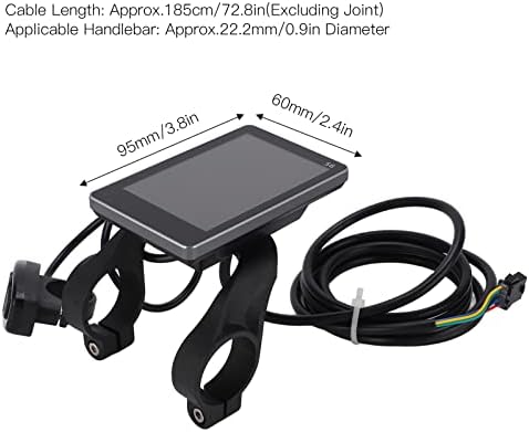 Екран за велосипед LCD, Електричен велосипедски дисплеј LCD S6 Надградба на конверзија на екранот Дел 36V 48V со 5 пински обичен