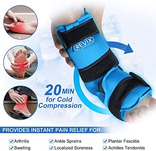 Резикс глужд леден пакет за завиткување на стапало Студениот пакет за Ахил Тендонитис и мраз пакет за повреда на коленото еднократно