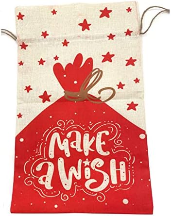 Сантуси Божиќни торбички за белпап торбички за подароци, симпатични торби за бонбони, накит за бонбони торбички 2 парчиња
