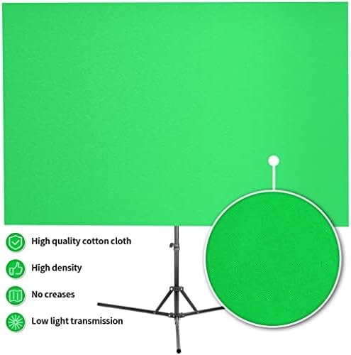 Заднината на зелениот екран TBIIEXFL 150x200m со штанд 4: 3 формат хоризонтален/вертикален режим отпорна на брчки ткаенина за