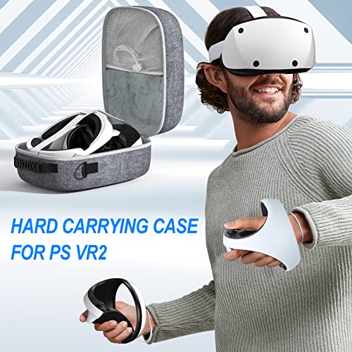 Случај за тешко носење за PSVR2, случај на тврдо патување за PlayStation VR2 ShockProof водоотпорен додаток за заштита на кутии