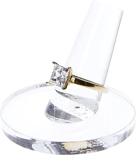 Плимор чист акрилен прстен на прстенот, сингл на тркалезна основа, 2 W x 2 d x 1,75 ч