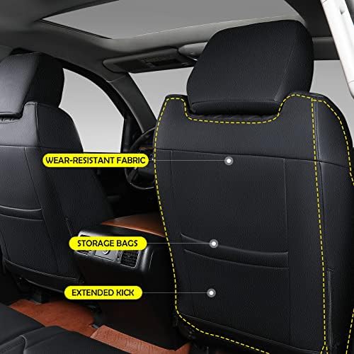 Xipoo Fit 2014-2021 Toyota Tundra Crewmax Seat Covers PU Faire Car Seat Cover за 2014 2015 2015 2017 2017 2018 2019 2020 2021 додатоци на Toyota Tundra целосен сет