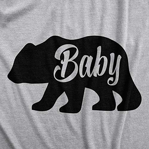 Бебе мечка смешни кошули за новороденчиња симпатично момче девојче новороденче за семејно тело