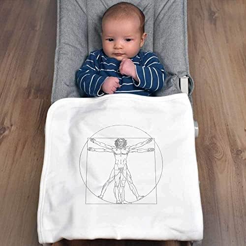 Азиеда „Витруански човек“ памучно бебе ќебе / шал