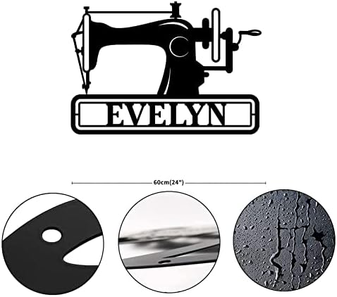 Alioyoit метал знак сопствено име за шиење на просторијата за шиење декор знак за прилагодлив железен метал wallид висин декор знак